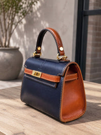 Celestine Italian Leather Top Handle Bag - Leather Italiano