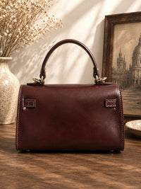 Celestine Italian Leather Top Handle Bag - Leather Italiano