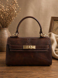 Celestine Italian Leather Top Handle Bag - Leather Italiano