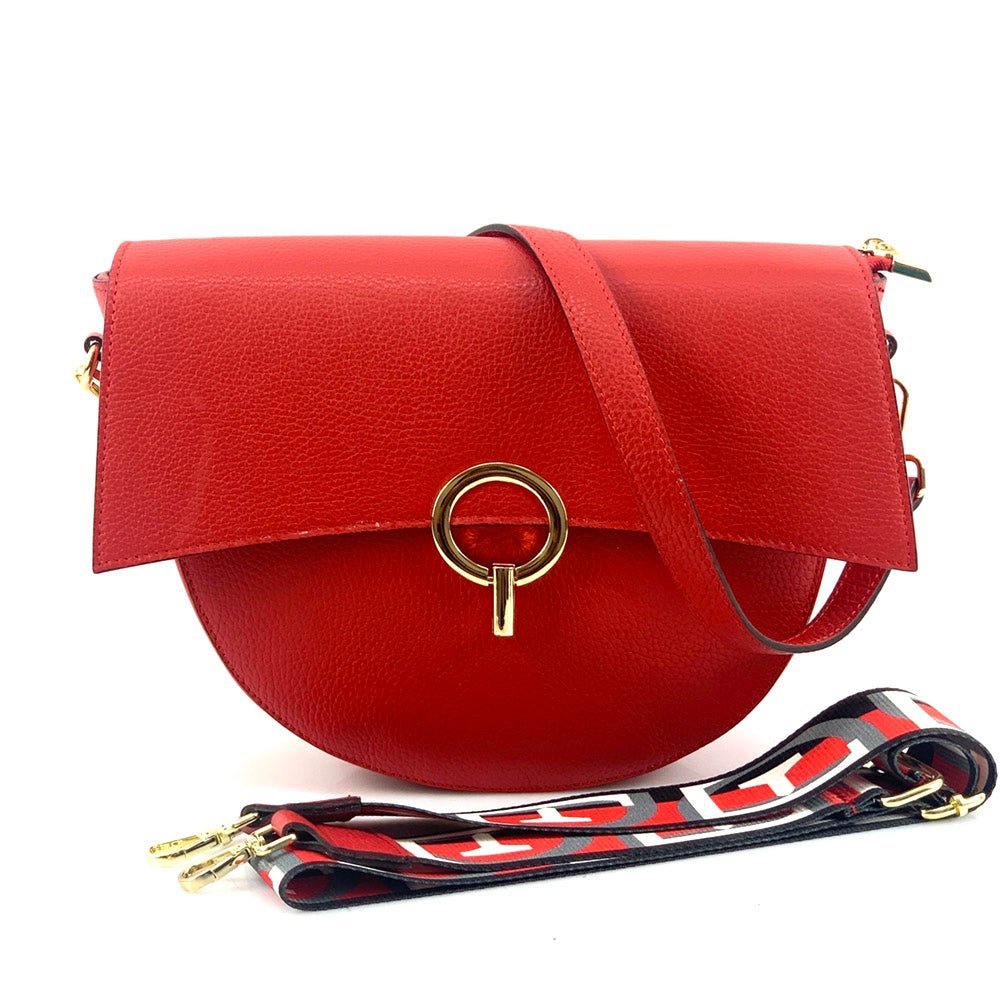 Charlotte Leather Crossbody Bag: Italian Leather - Leather Italiano