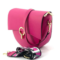 Charlotte Leather Crossbody Bag: Italian Leather - Leather Italiano