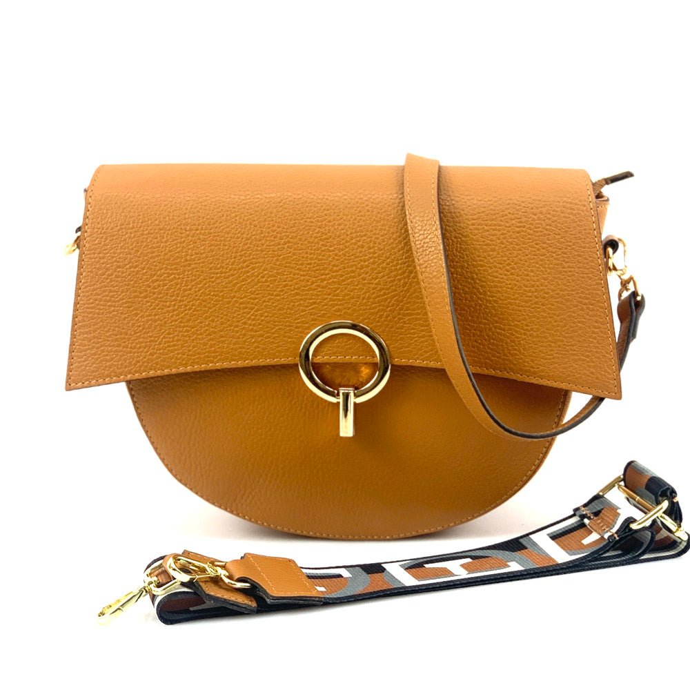 Charlotte Leather Crossbody Bag: Italian Leather - Leather Italiano