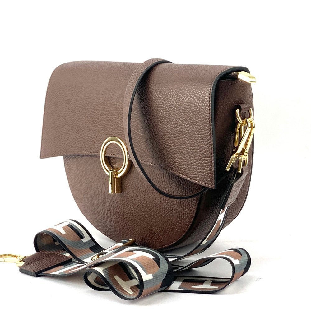 Charlotte Leather Crossbody Bag: Italian Leather - Leather Italiano
