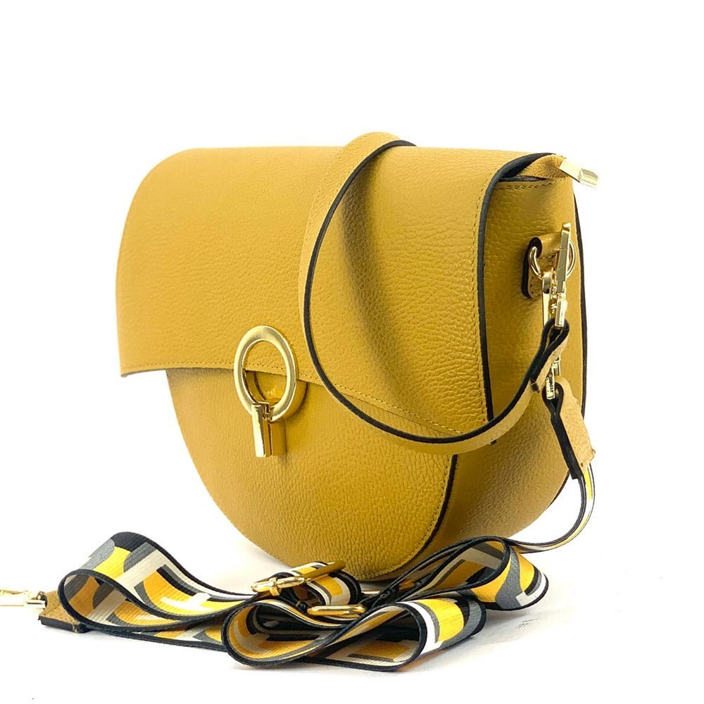 Charlotte Leather Crossbody Bag: Italian Leather - Leather Italiano
