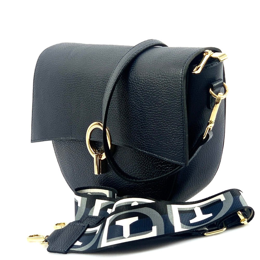 Charlotte Leather Crossbody Bag: Italian Leather - Leather Italiano