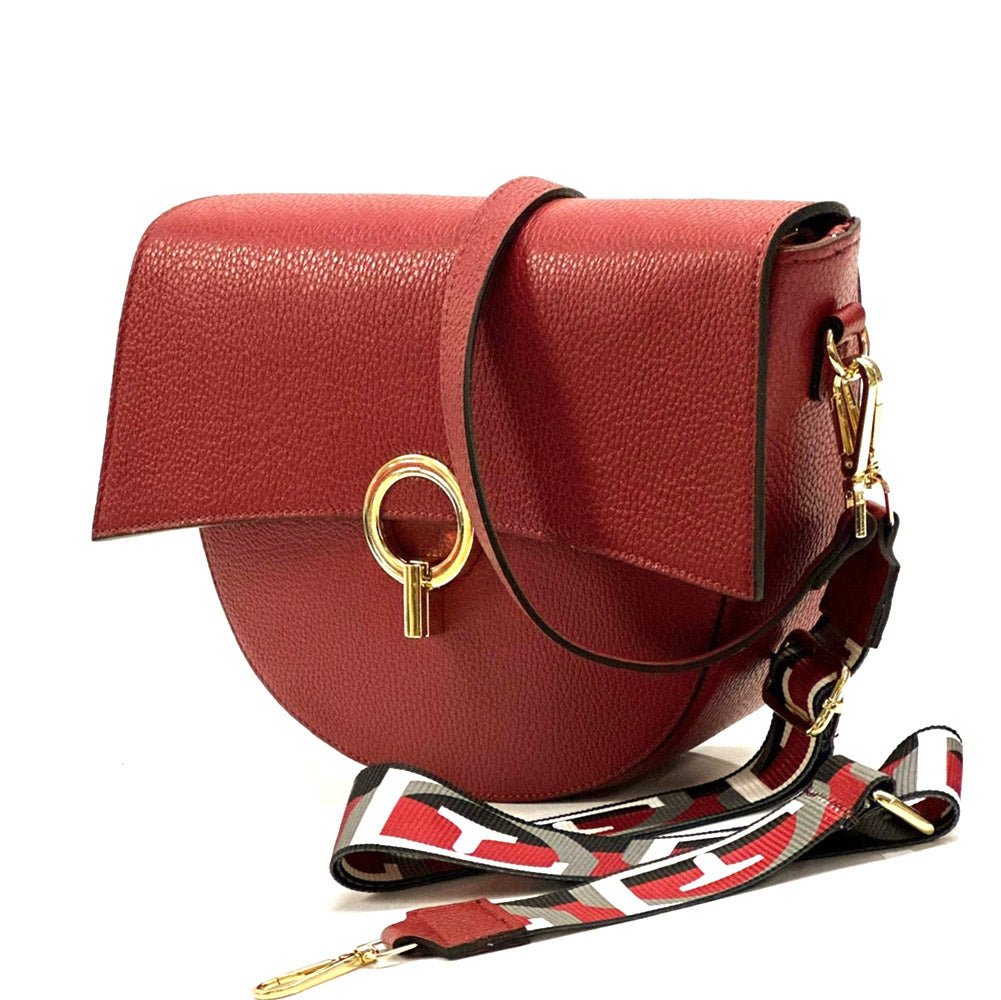 Charlotte Leather Crossbody Bag: Italian Leather - Leather Italiano