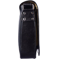 Christopher Black Leather Messenger Bag - Leather Italiano