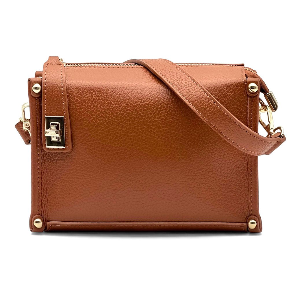 Cipressino Italian Leather Mini Crossbody Bag - Leather Italiano