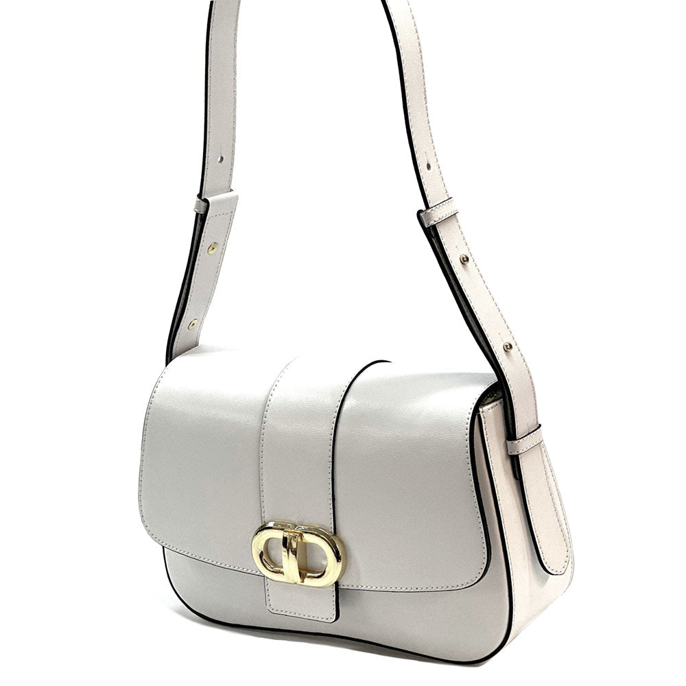 Claribel Leather Shoulder Bag - Leather Italiano