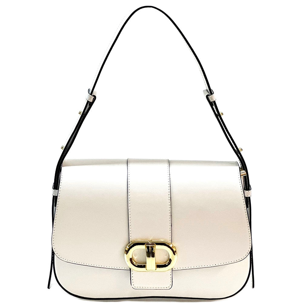Claribel Leather Shoulder Bag - Leather Italiano
