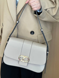 Claribel Leather Shoulder Bag - Leather Italiano