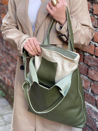 Claudia Italian Leather Shoulder Bag – Spacious & Handcrafted Elegance - Leather Italiano