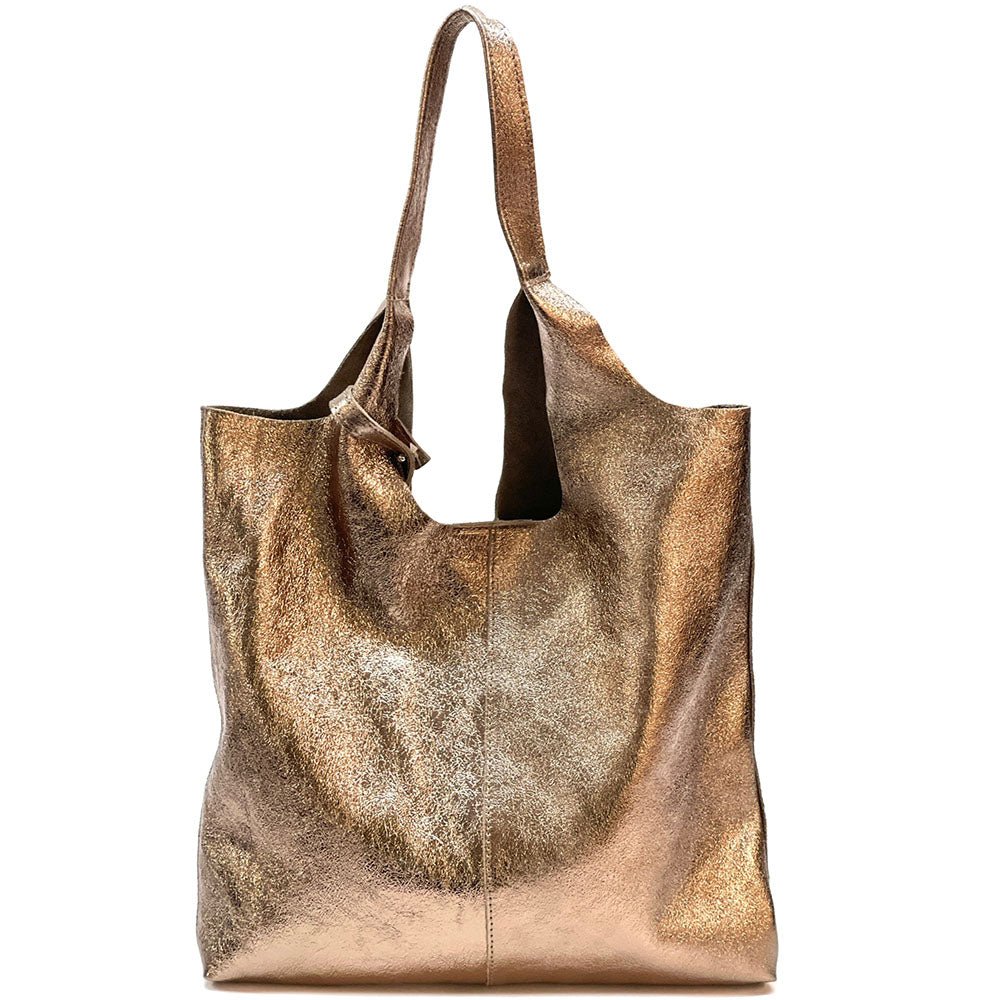 Claudia Italian Leather Shoulder Bag – Spacious & Handcrafted Elegance - Leather Italiano