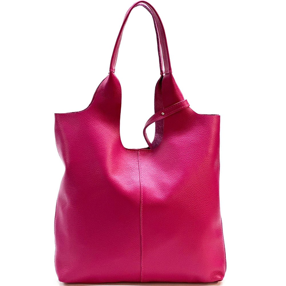 Claudia Italian Leather Shoulder Bag – Spacious & Handcrafted Elegance - Leather Italiano