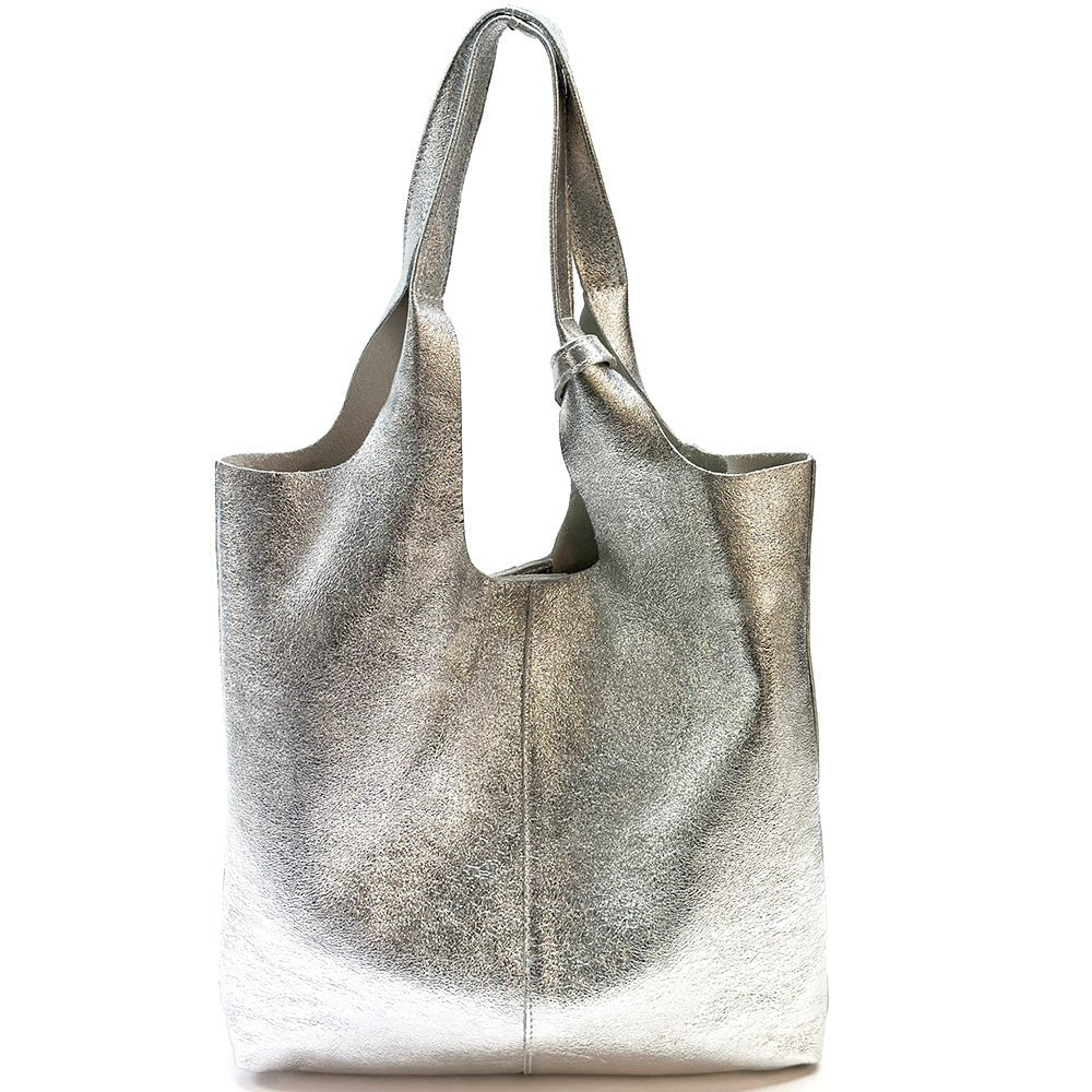 Claudia Italian Leather Shoulder Bag – Spacious & Handcrafted Elegance - Leather Italiano