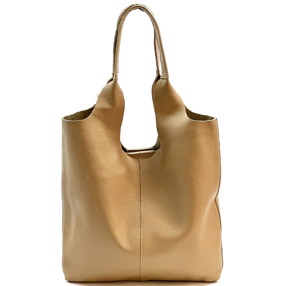 Claudia Italian Leather Shoulder Bag – Spacious & Handcrafted Elegance - Leather Italiano