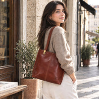 Clotilde Hand-Dyed Leather Convertible Backpack - Leather Italiano