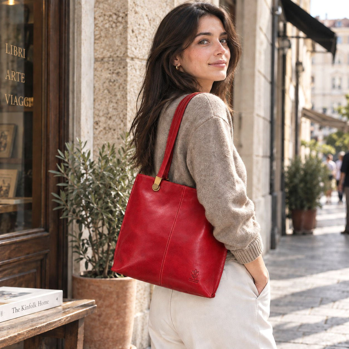 Clotilde Hand-Dyed Leather Convertible Backpack - Leather Italiano