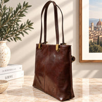 Clotilde Hand-Dyed Leather Convertible Backpack - Leather Italiano