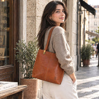 Clotilde Hand-Dyed Leather Convertible Backpack - Leather Italiano