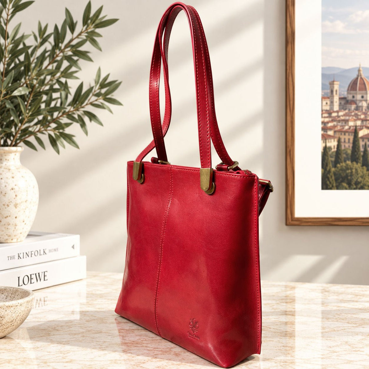 Clotilde Hand-Dyed Leather Convertible Backpack - Leather Italiano
