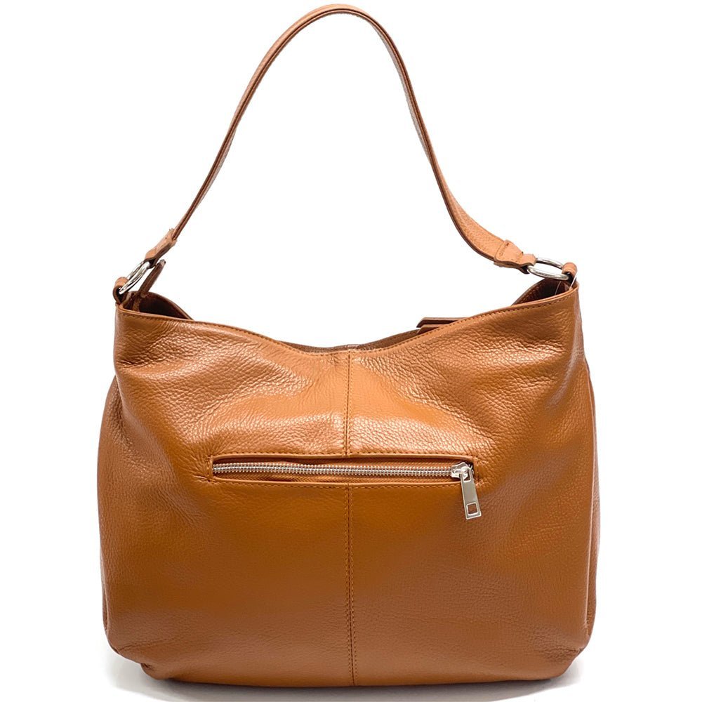 Concetta Convertible Leather Hobo: Tan Italian Calfskin - Leather Italiano