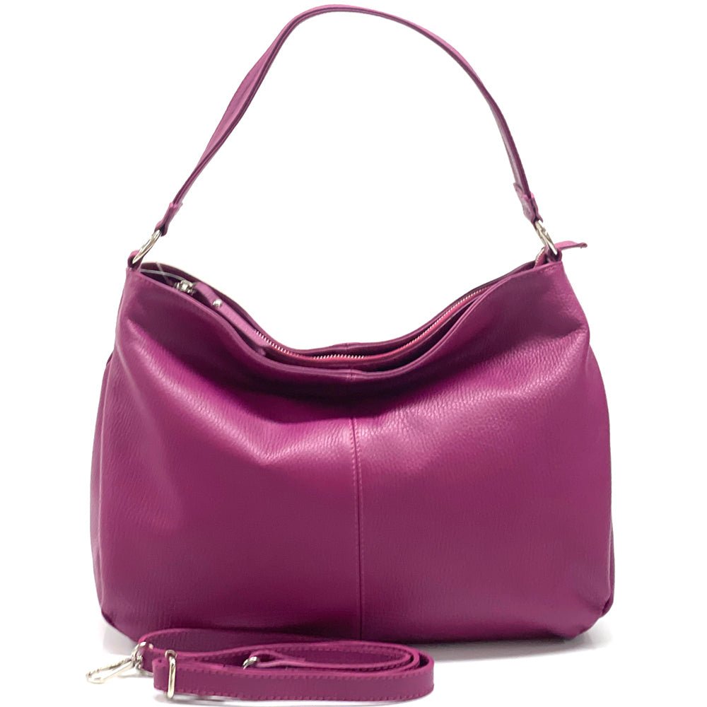 Concetta Convertible Leather Hobo: Tan Italian Calfskin - Leather Italiano