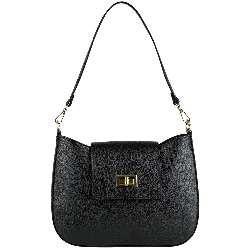 Costanza Structured Leather Shoulder Bag - Leather Italiano