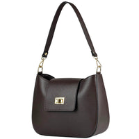 Costanza Structured Leather Shoulder Bag - Leather Italiano