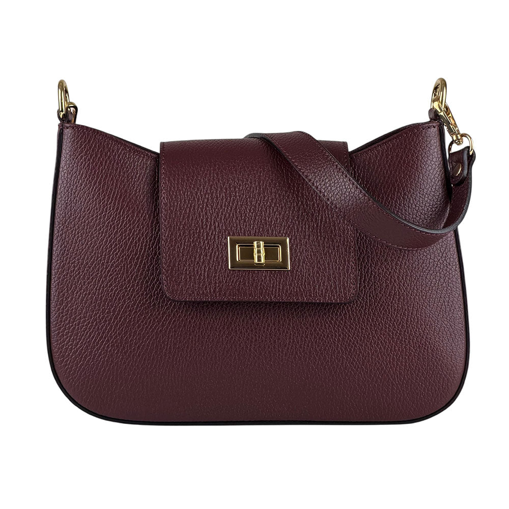 Costanza Structured Leather Shoulder Bag - Leather Italiano