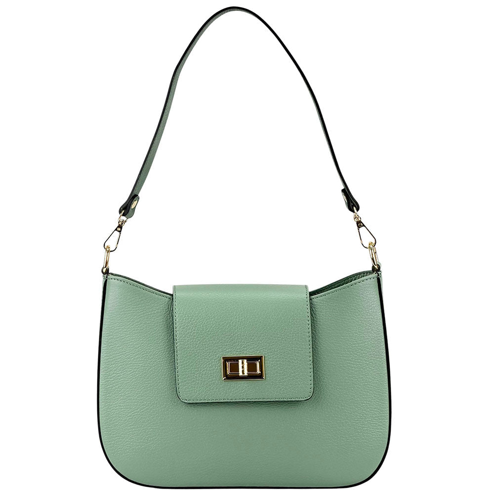 Costanza Structured Leather Shoulder Bag - Leather Italiano