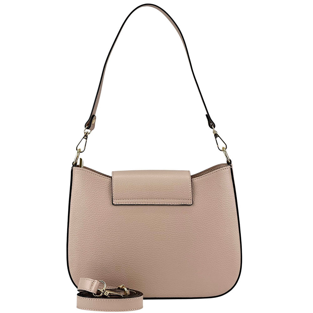 Costanza Structured Leather Shoulder Bag - Leather Italiano