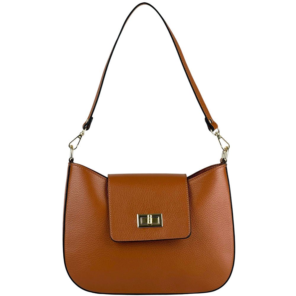 Costanza Structured Leather Shoulder Bag - Leather Italiano