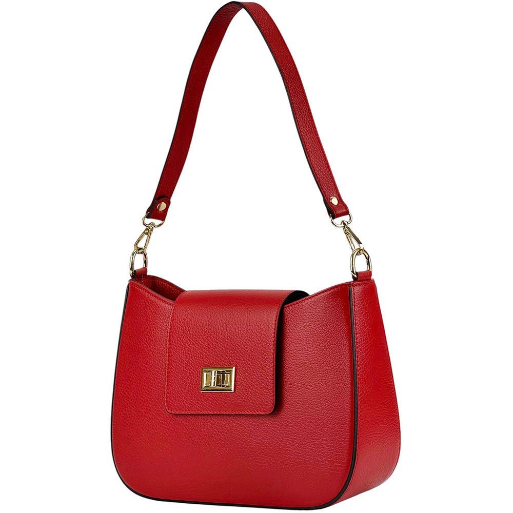 Costanza Structured Leather Shoulder Bag - Leather Italiano