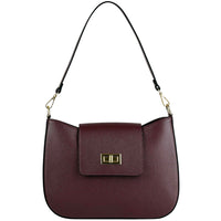 Costanza Structured Leather Shoulder Bag - Leather Italiano