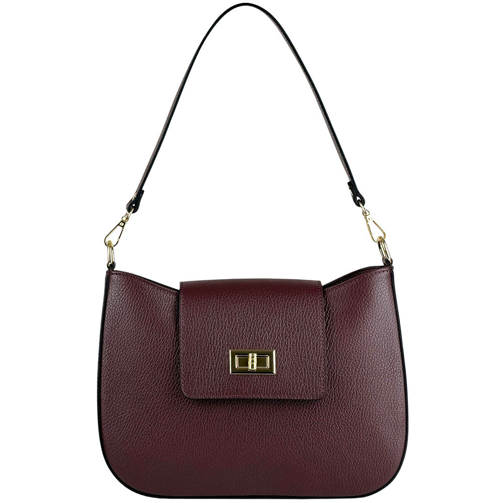 Costanza Structured Leather Shoulder Bag - Leather Italiano
