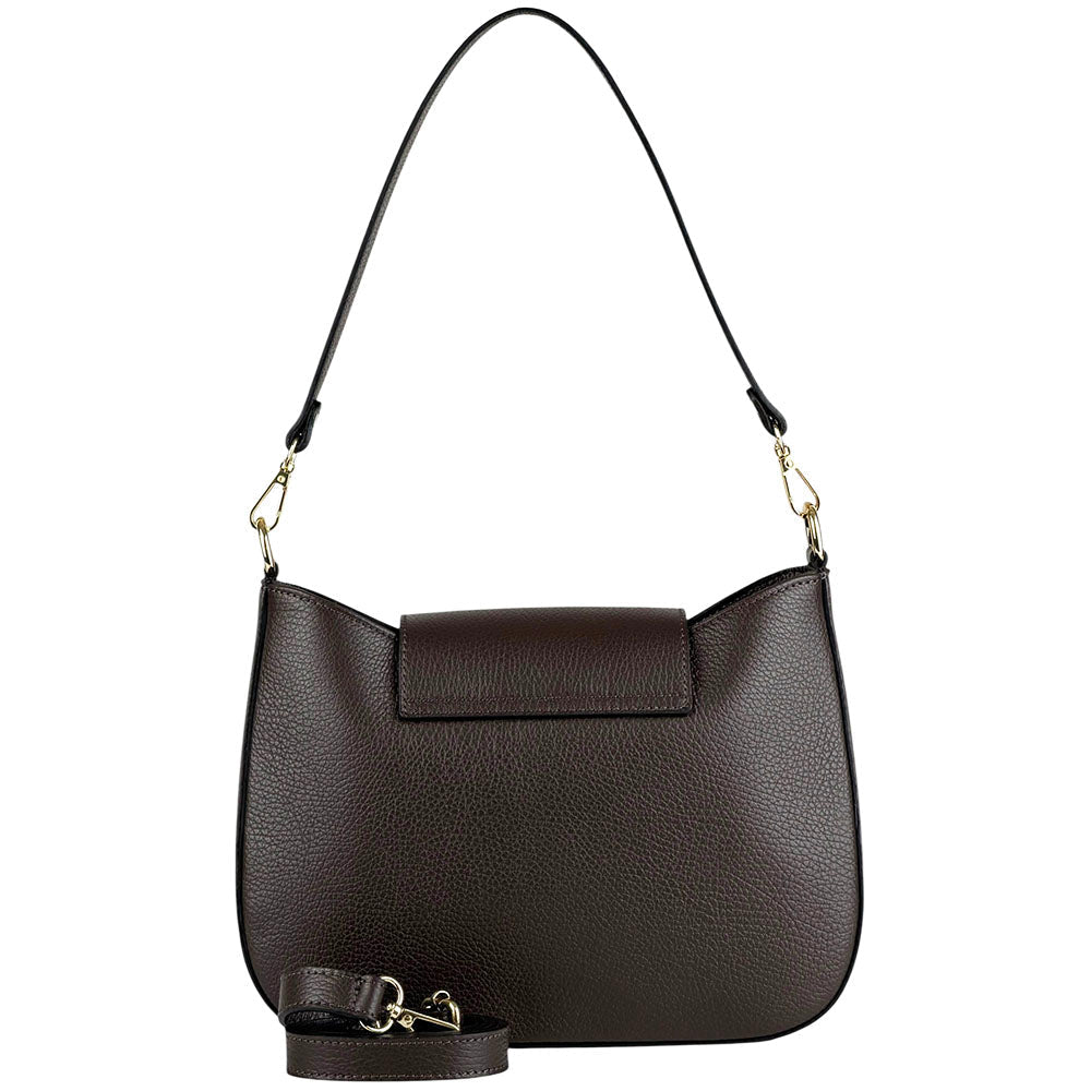 Costanza Structured Leather Shoulder Bag - Leather Italiano
