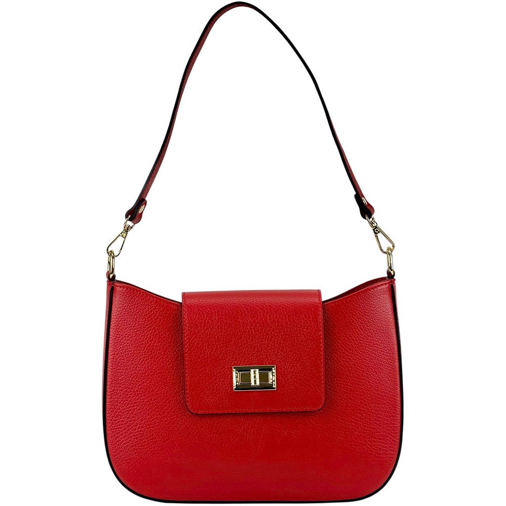 Costanza Structured Leather Shoulder Bag - Leather Italiano