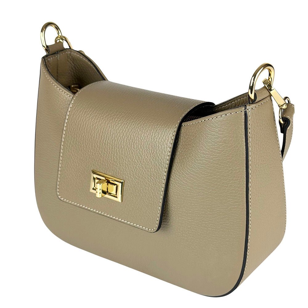 Costanza Structured Leather Shoulder Bag - Leather Italiano