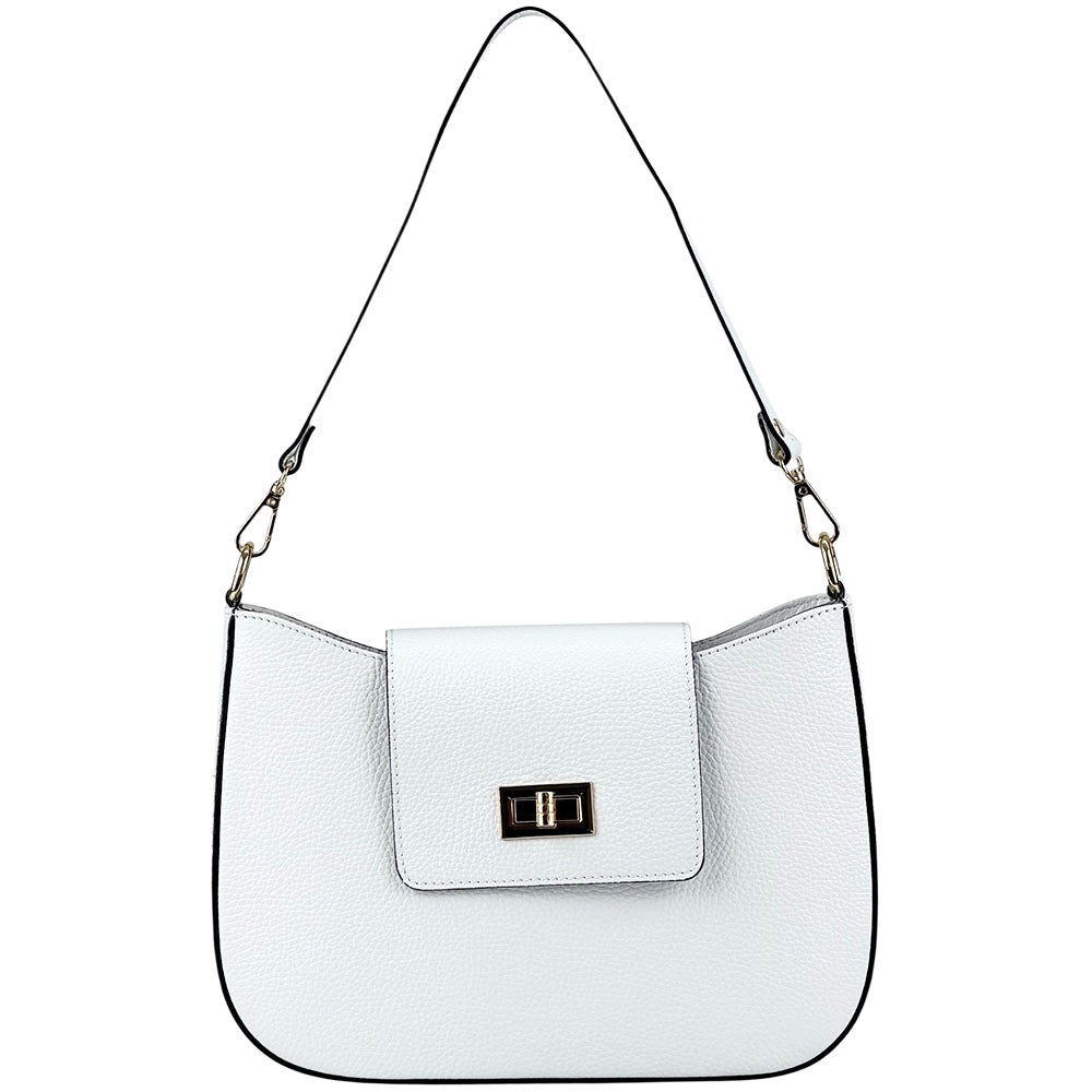 Costanza Structured Leather Shoulder Bag - Leather Italiano