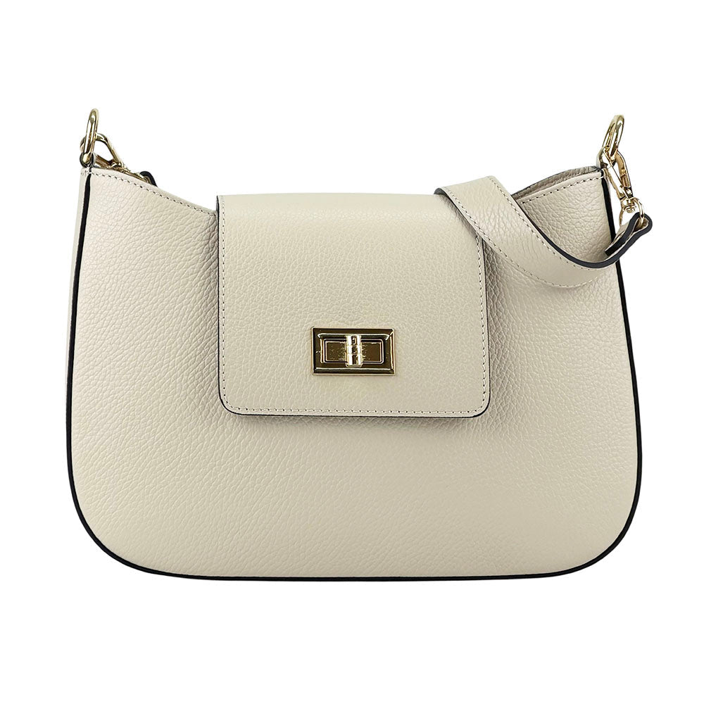 Costanza Structured Leather Shoulder Bag - Leather Italiano