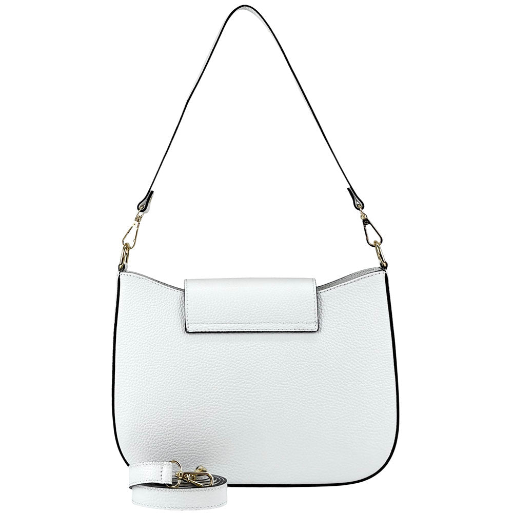 Costanza Structured Leather Shoulder Bag - Leather Italiano