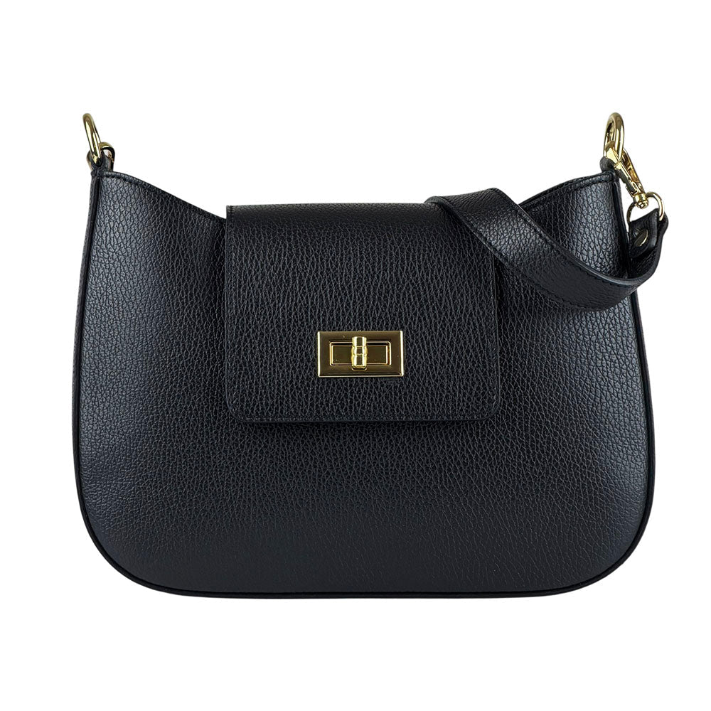 Costanza Structured Leather Shoulder Bag - Leather Italiano