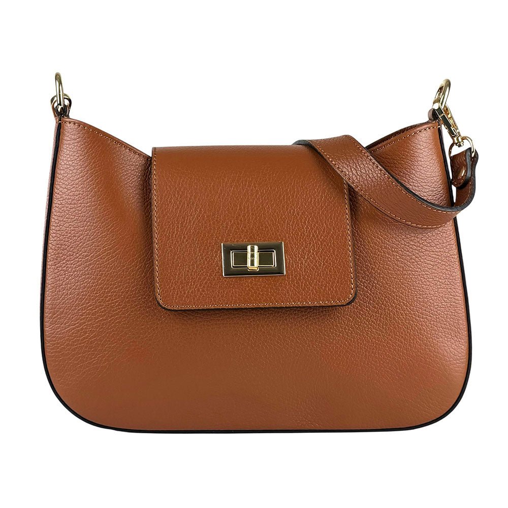 Costanza Structured Leather Shoulder Bag - Leather Italiano