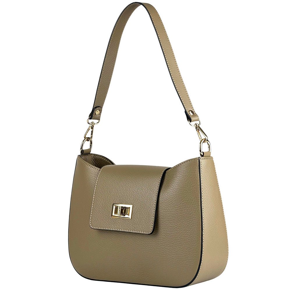 Costanza Structured Leather Shoulder Bag - Leather Italiano