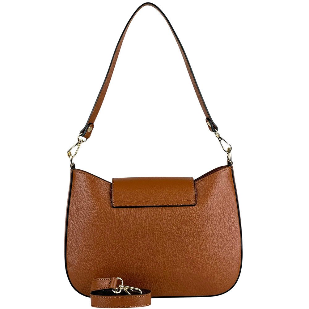 Costanza Structured Leather Shoulder Bag - Leather Italiano