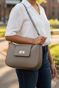 Costanza Structured Leather Shoulder Bag - Leather Italiano