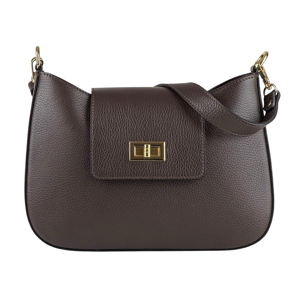 Costanza Structured Leather Shoulder Bag - Leather Italiano