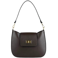 Costanza Structured Leather Shoulder Bag - Leather Italiano