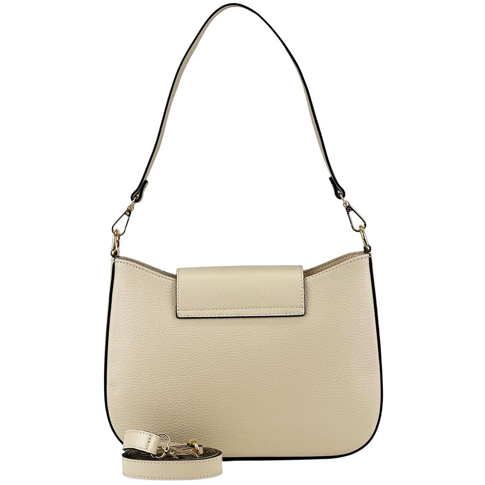 Costanza Structured Leather Shoulder Bag - Leather Italiano